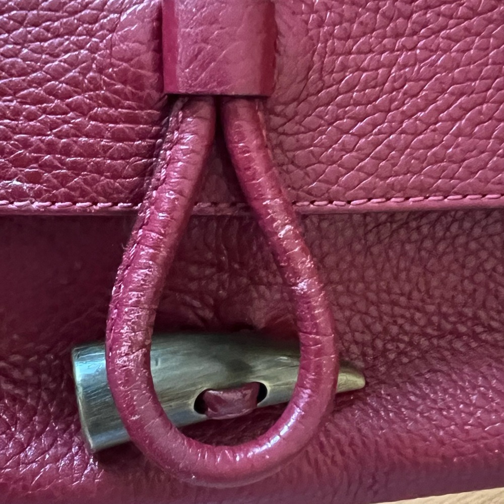 Burberry Burgundy Leather Wristlet Clutch - Picture 4 of 10